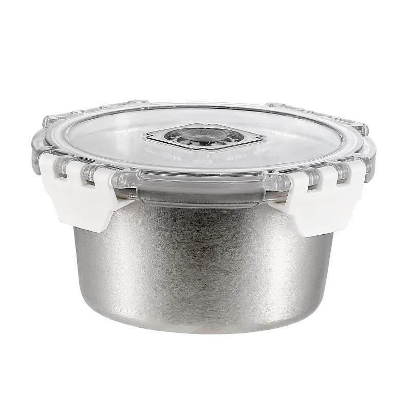 Peacock Pure Titanium Round Food Storage Container