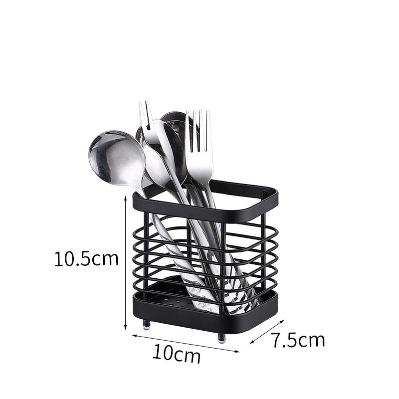 Stainless Steel Chopsticks Basket Chopsticks Tube Household Drainable Knife Fork Spoon Storage Box Kitchen Utensils Storage Rack