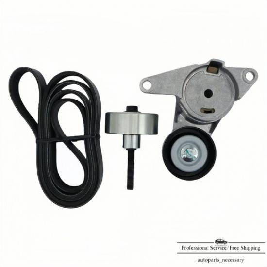 3Pcs Drive Belt Tensioner Idler Pulley Kit For Buick LaCrosse Chevy Impala 3.6L