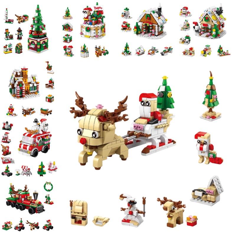 Creative Music Box Compatible With Lego Christmas Desktop Decoration Toy