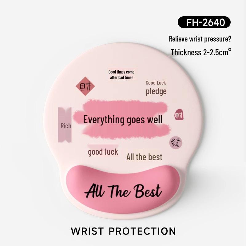 Creative Non-Slip Wrist Rest Mouse Pad for Women - Smooth Office Desktop Wrist Support