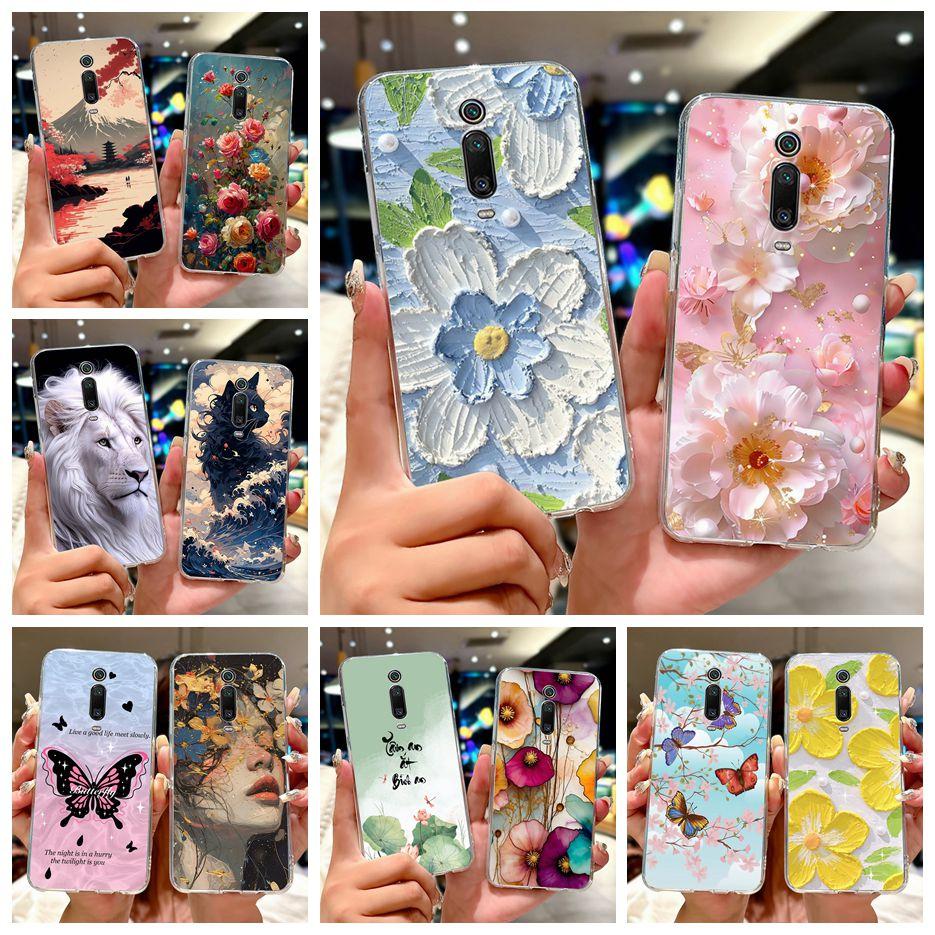 For Xiaomi Mi 9T Pro Case Colorful Flowers Painted Cover Soft Silicone Phone Case For Xiaomi Mi 9T Pro Mi9T Mi9TPro Fundas Coque