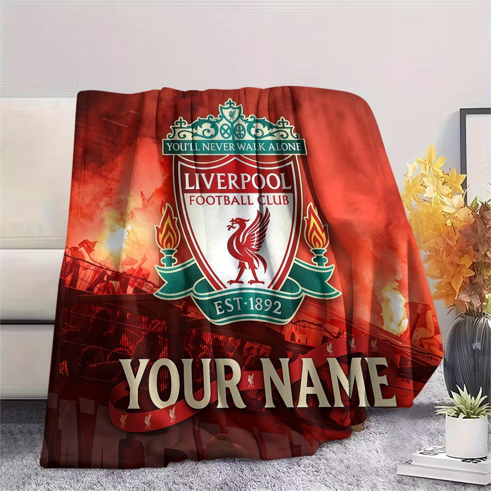 Custom Name Liverpool Flannel Blanket, High Quality Comfortable for All Seasons, Home Decor, Warmth and Comfort