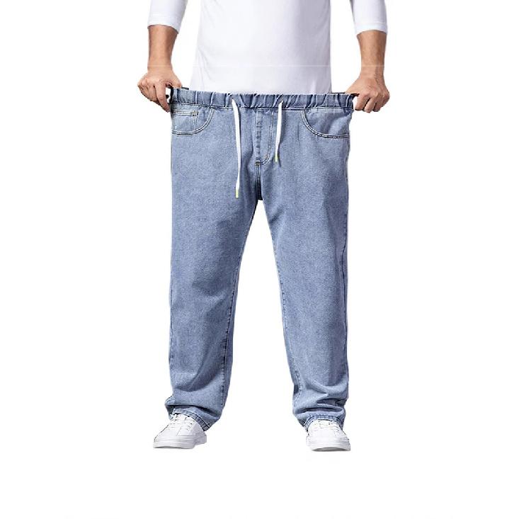 Neue Dickes Bein Großes Bein Weites Bein Jeans Herren Straight Leg Locker Big Foot Hose Weite Bein Hose