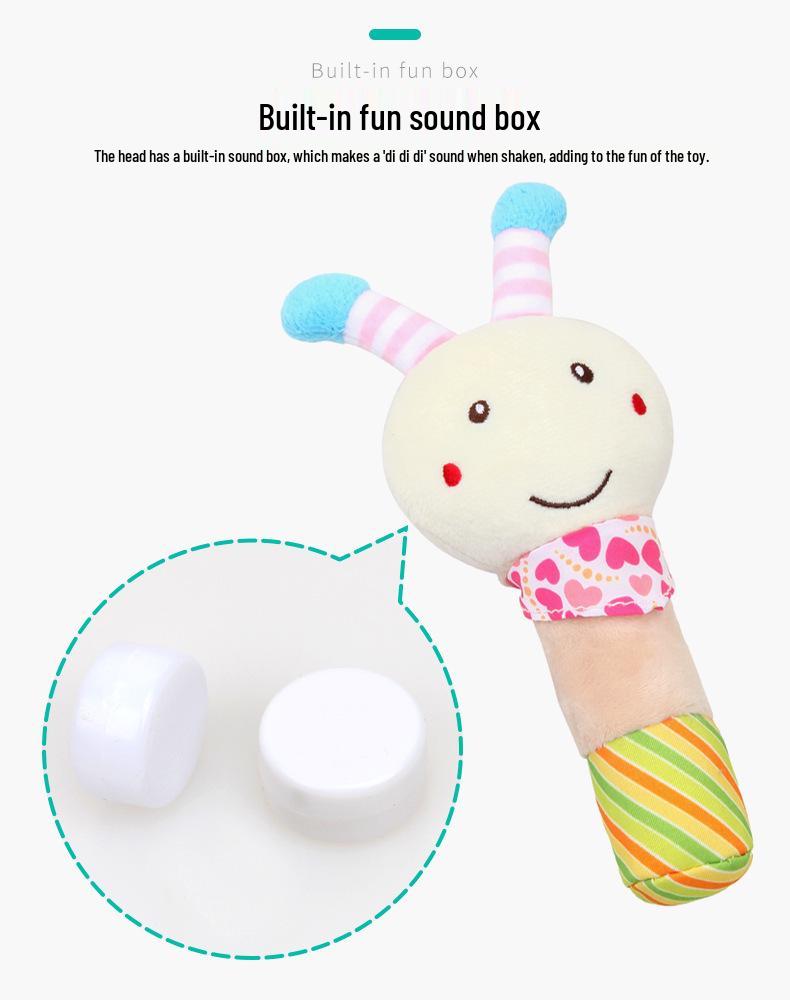 bbsky Adorable Animal Plush Hand Grip Rattle for Babies