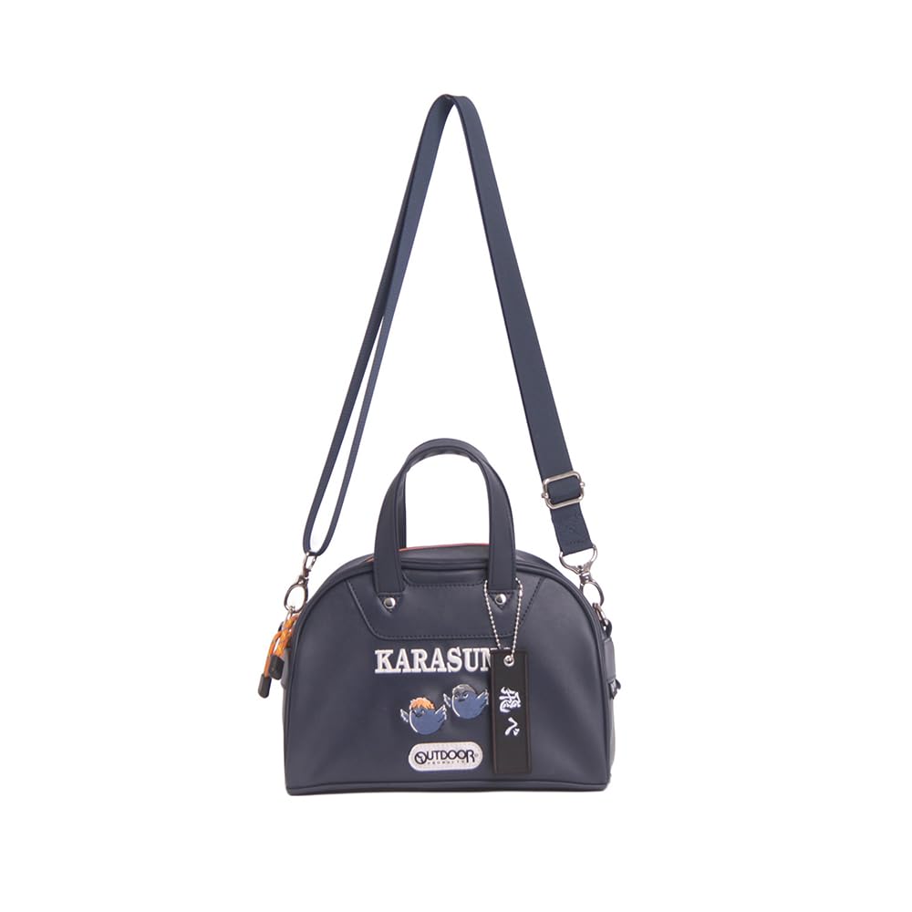 x OUTDOOR PU Mini Boston Bag ODHQ110 Navy [Haikyu!! PRODUCTS]