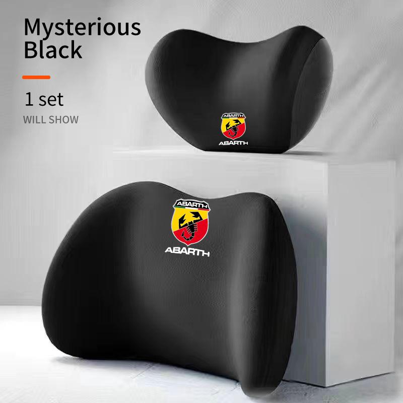 Car Headrest Neck Pillow Memory Foam Protective Lumbar Support For FIAT Abarth 500 Punto Tipo Panda Ducato Bravo Stilo Fiorino V8
