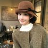 Bowknot Hepburn Style Topper Hat Elegant Wool Fisherman Hat Fashion Woolen Bucket Hat  Outdoor
