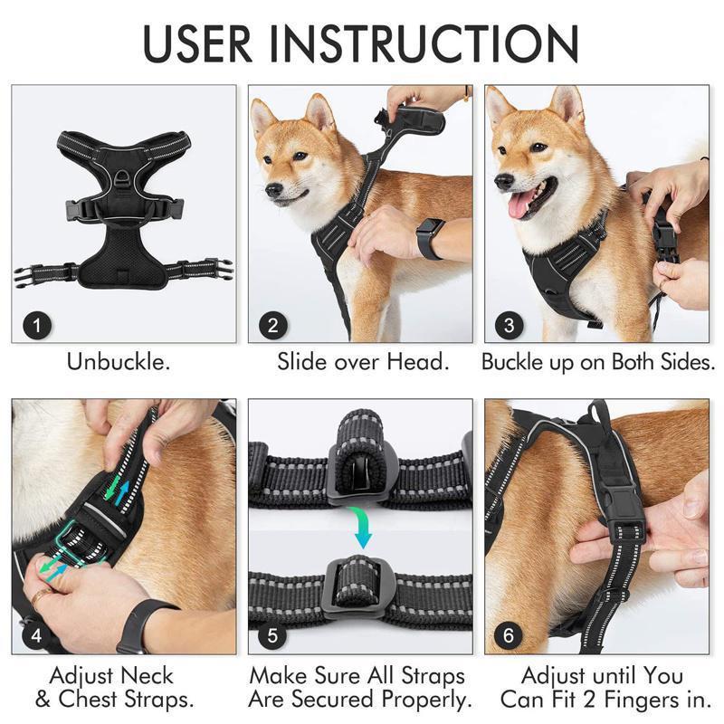 S-XL Dog Harness Dog Harness No Pull Breathable Reflective Pet Harness Vest for Small Medium Dog