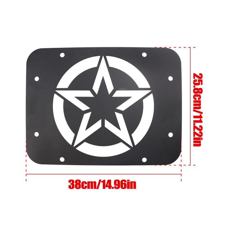 Car Tailgate Exhaust Cover Exhaust Port Cover Tailgate Protector Exhaust Plate Cover Off-Road Tailgate Dust Cover Protective