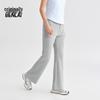 BENLAI Women's Elastic Waist Slim Fit Flared Casual Pants