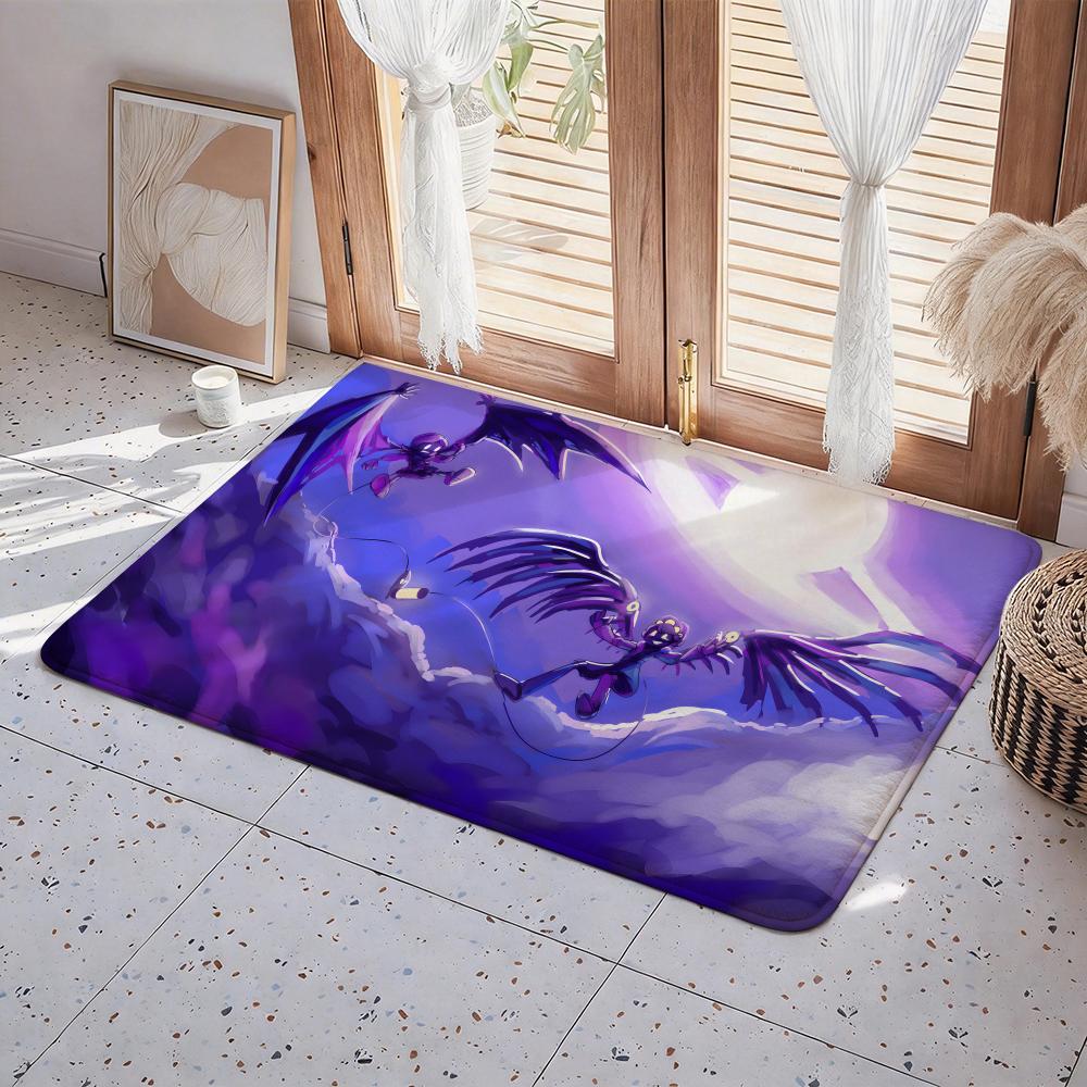 M Murder Drones Floor Mat Eco Flannel Doormat Non Slip Odorless Indoor Floor Rug Soft Short Plush Home Mat