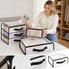 Semi-Transparent Storage Bag with Black Non-Woven Handles for Bedding, Blankets, Pillows & Comforters