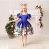 2025 European & American Christmas Santa Claus Girls' Puffy Princess Dress