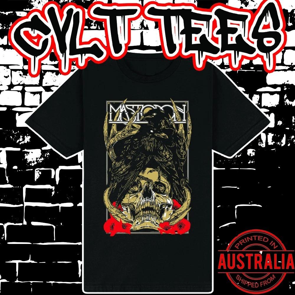 Men s and Women s T-shirts Mastodon Band Shirt ~ Premium Black Gildan Cotton Tee L