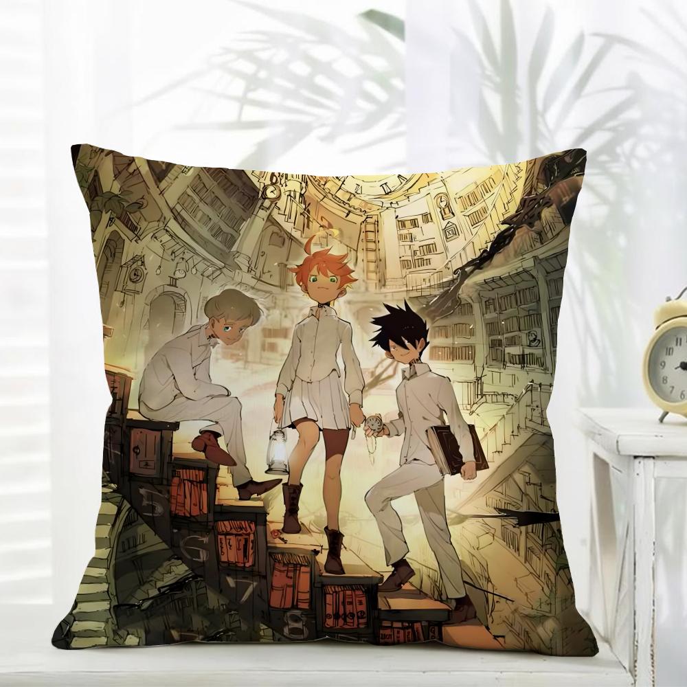 The Promised NNeverland Cushion Cover Daily Washable Linen Pillowcase Soft  for Sofa Bed Home Room Decor