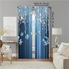 2Pcs Abstract Printed Window Curtain For Bedroom Office Kitchen Living Room And Study With Rod Hole Window Treatment