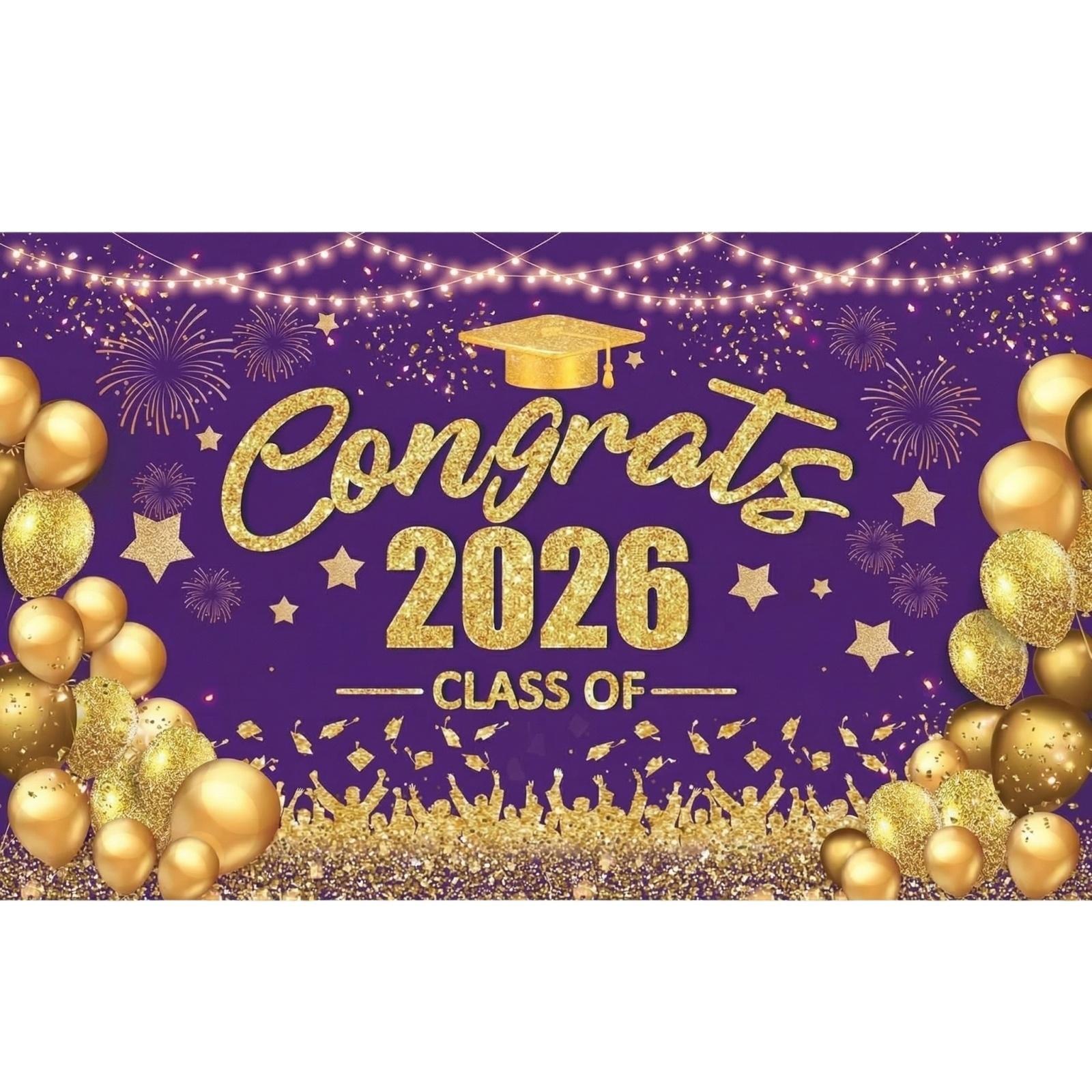 Graduation Party Banners, Decorations, Atmosphere Setup, And Flags One Size