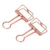 50Pcs Hollow Binder Clips Metal Paper Binder Clips for Documents Papers Test Reports Rose Gold