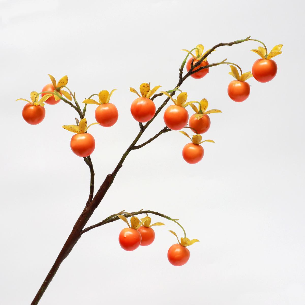 Simulated persimmon fruit home decoration table ornament New Year s atmosphere Simulated fruit Persimmon Ruyi ornament оранжевый