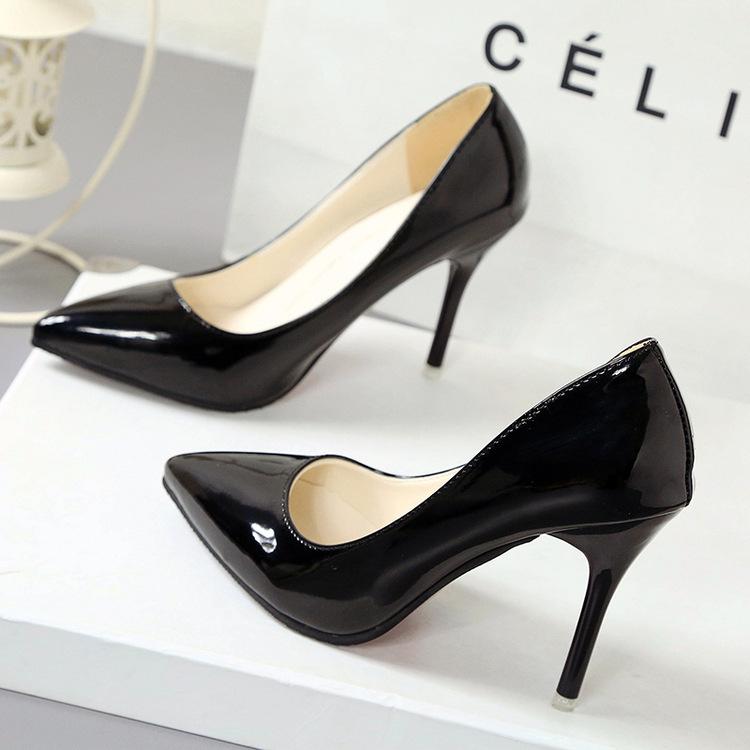 Night Club Super High Heel Single Shoes Spring and Autumn New Fashion Sexy Pointed High Heels Stiletto Women's Shoes Work Shoes Women