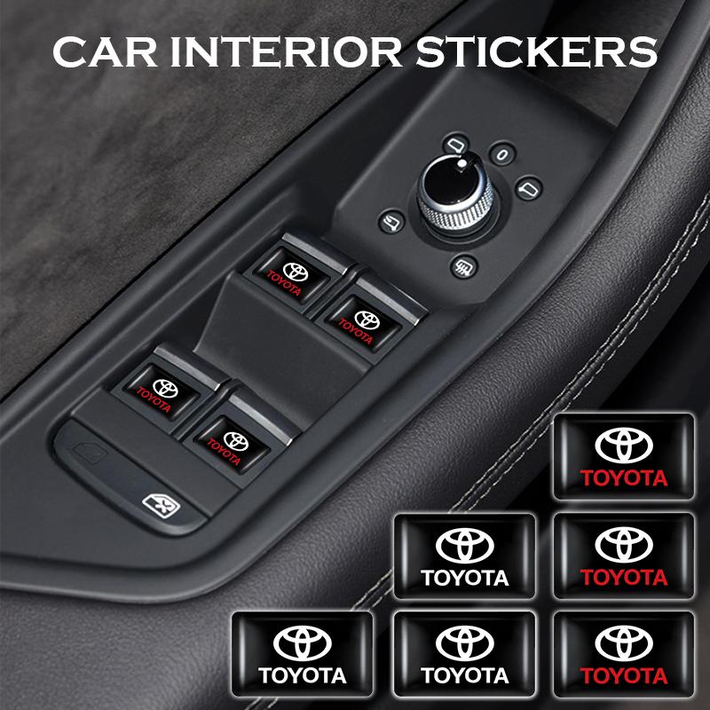 2026 Nytt För Toyota 4/10st Bilinteriördekaler Emblem Auto Styling Dekorationstillbehör För Toyota Rav4 Yaris hilux prius a