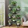 Heart-shaped 9-Tier Metal Flower Rack