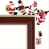 Wooden Christmas Door Corner Sign Cartoon Door Frame Trim Santa Claus Door Frame  Home