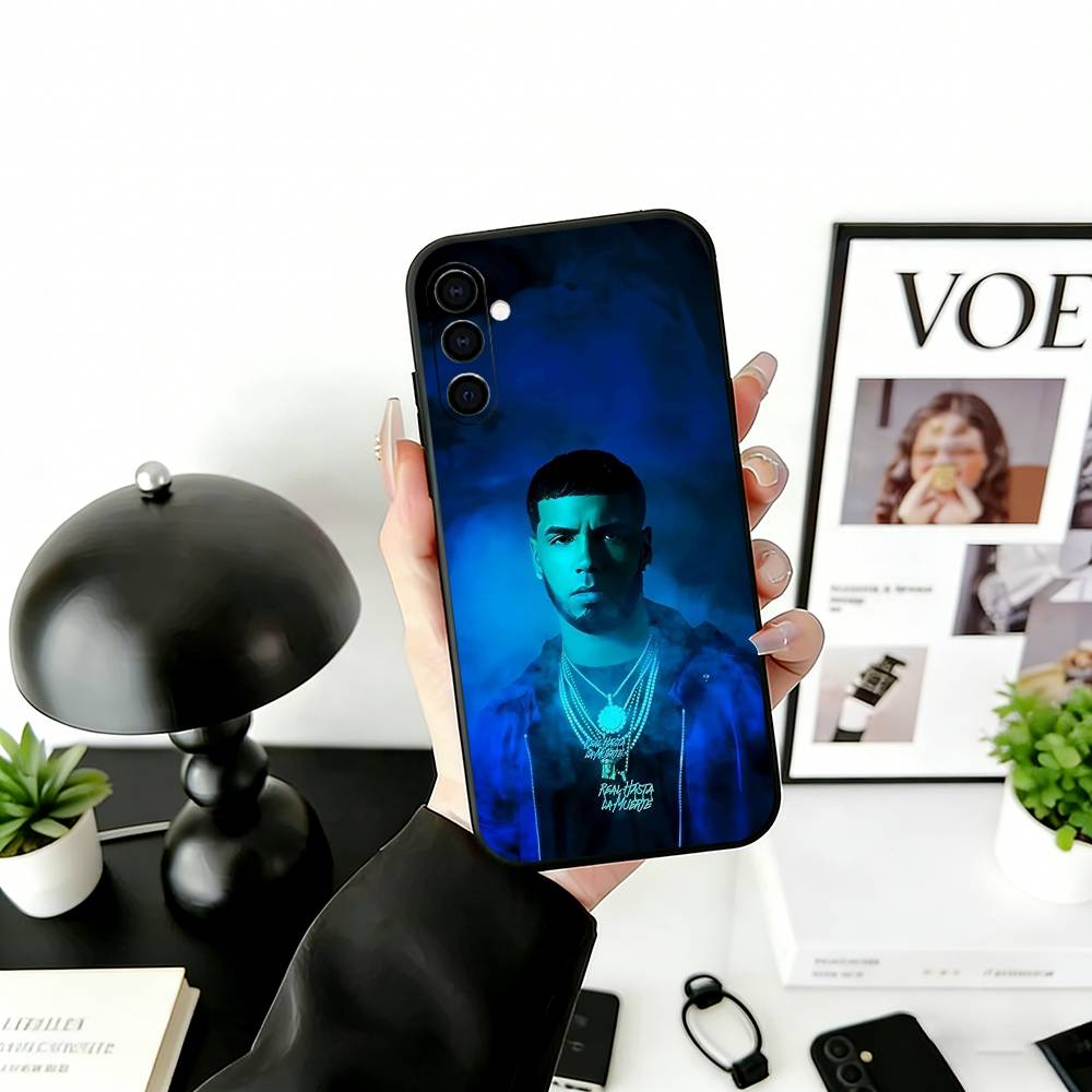 Rapper A-Anuel AA R-Real Phone Case Black Silicone Soft For Samsung Galaxy A73,A72,A71,A70,A53,A52,A51