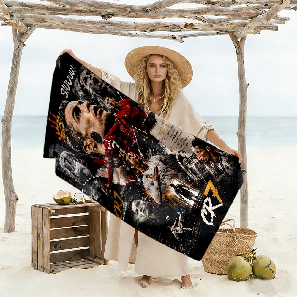 Ronaldo's Golden Legacy Beach Towel Super Soft Microfiber Quickdry Fabric Comfortable Lightweight