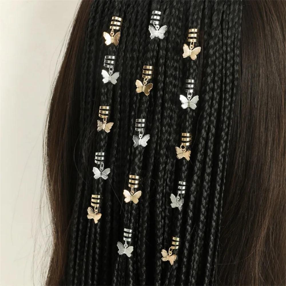 20Pcs Dread Locks Hollow Out Hair Ring Hair Braiding Hair Braid Tubes Dreadlocks Beads  Decor