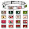 Bracelet Making Supplies Christmas Theme Beads Italian Charm Link Making Accessary Bracelet Module Suitable for Bracelet