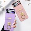 Samsung Flip4 Cross-border Compatible Frosted Hard Case with Z Ring Buckle