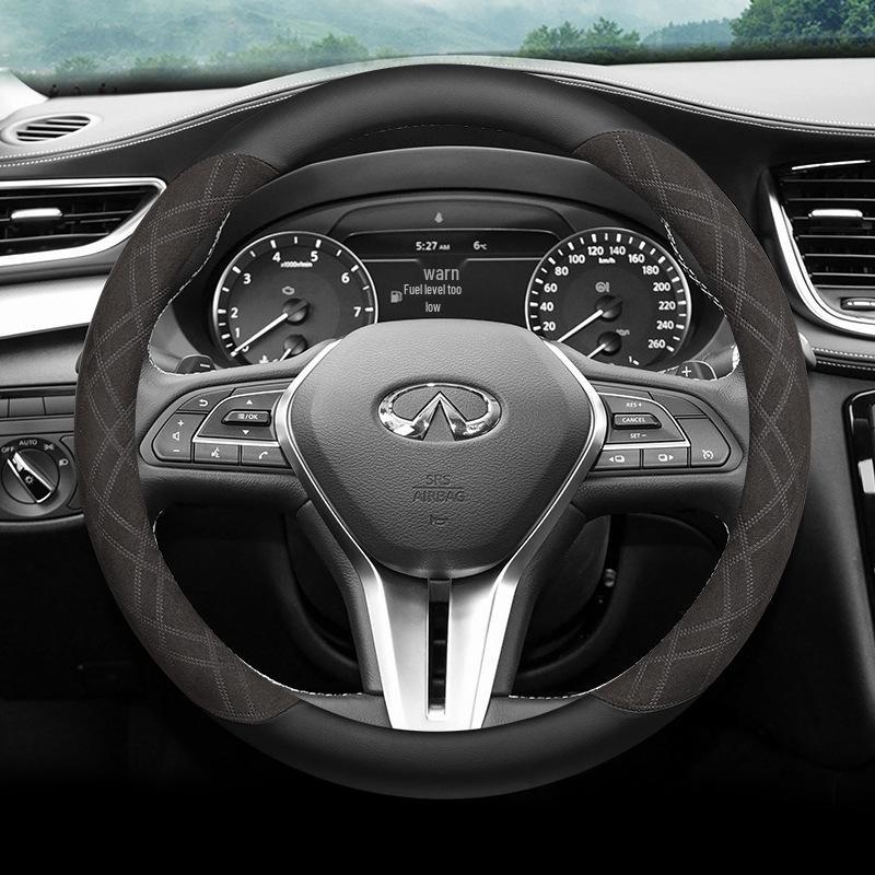 Wildleder-Lenkradabdeckung für Infiniti Q50L, QX50, QX60, QX55, Q70L - Für den Wintergebrauch