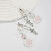 Pink Color Punk Keychain Lanyard Kawaii Style Fish Cake Keyring Harajuku Bag Pendant  Daily Use