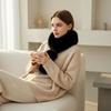 1Pcs Winter Thickened Natural Fox Fur Scarf For Women Magnetic Scarf Neck Warm Fluffy Shawls Female Coat Collar
