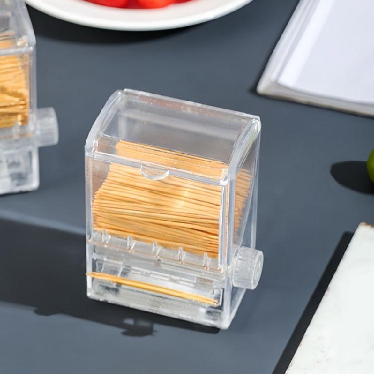 Plastic Tooth Pick Dispenser Vending Machines Shaped Automatic Toothpicks Box Household Use Toothpick Storage Container