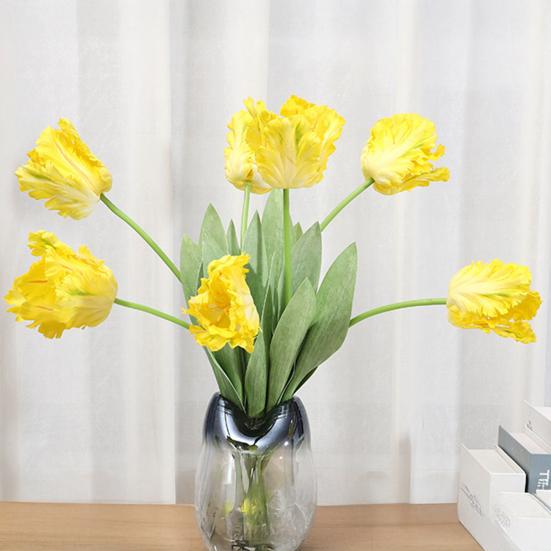 Simulovaný tulipánový květ Umělý tulipán s dlouhým stonkem Opakovaně použitelný Nenáročný Umělý tulipán pro květinové aranžmá Domácí Kancelář Svatba Dekorace