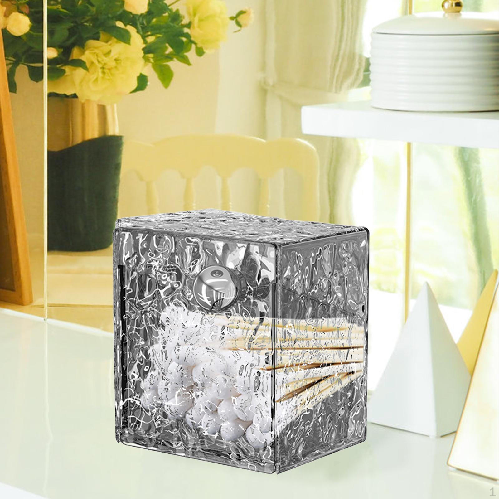 

Держатель для ватных подушечек, канистры для ванной, стильный для хранения туалетного столика, женский подарок, видимый серый