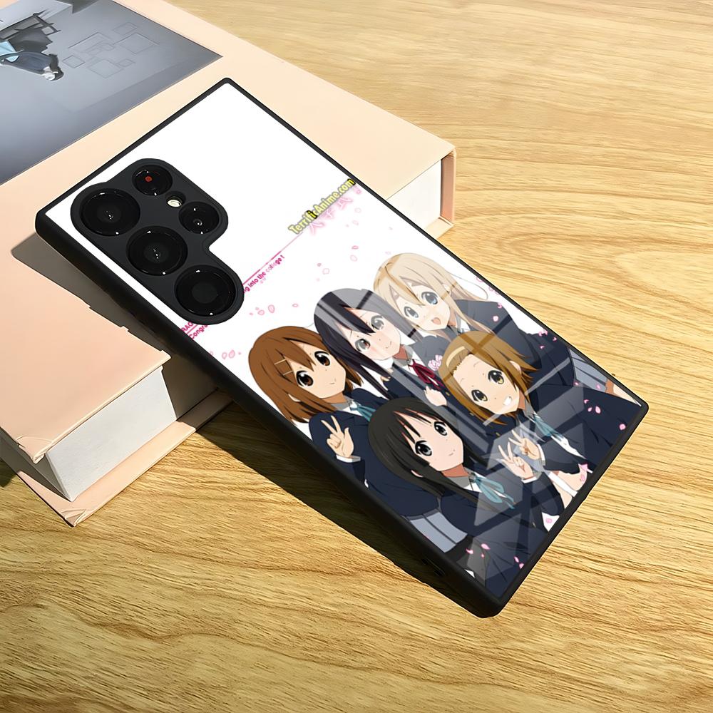 

Милая Аниме Девушка K-ON Чехол для Телефона Для S25 Ultra Samsung S24 Fe S22 S20 S23 21 Plus A54 A34 A53 A16 Стеклянная Крышка Samsung a54 5g