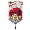Japanese Short Curtain Doorway Noren Sushi Shop Triangle Flag Kitchen Home Decor Drapes Ramen Restaurant Hanging Half-Curtain