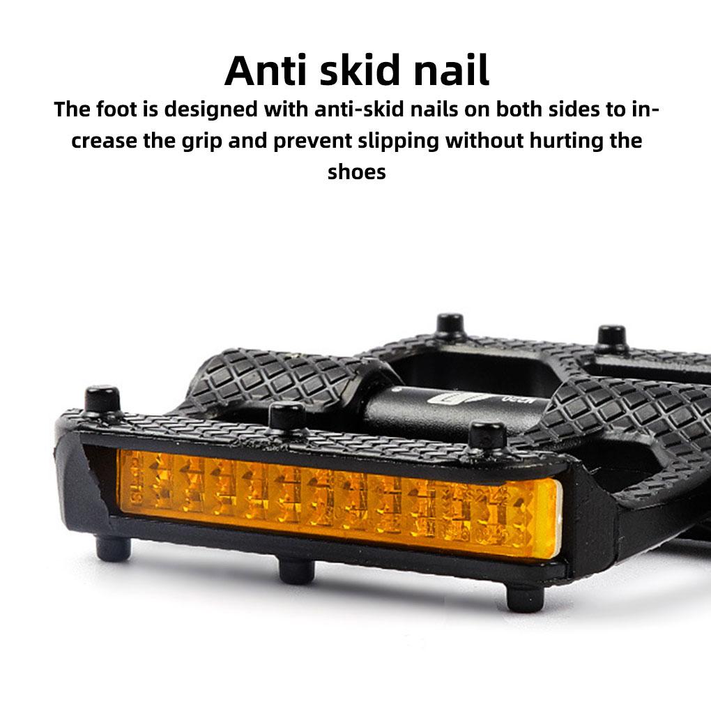 2 Pieces Bike Pedal Road Bicycles Bearing Anti-skid Pedals Waterproof Cycling Outdoor Replacement Part Reflective Riding