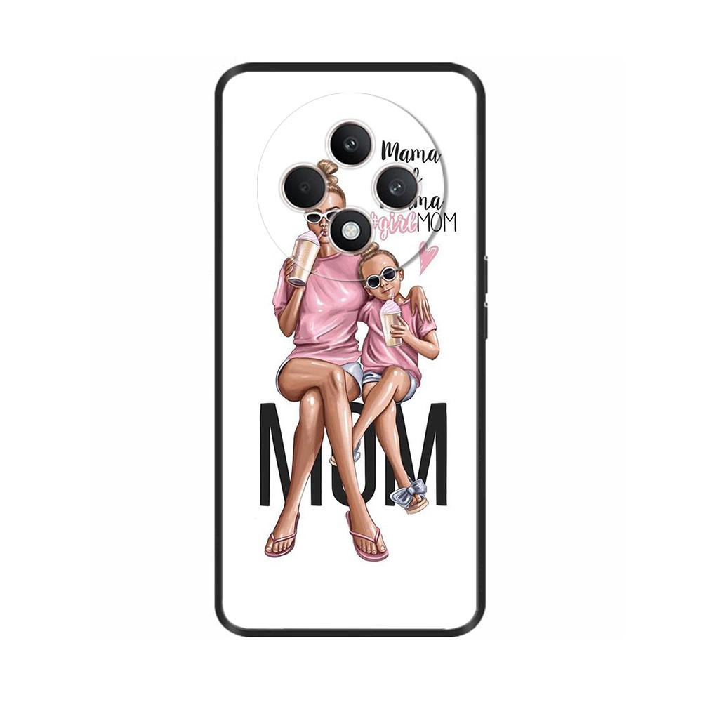 For Oppo Reno 12F 4G Case Reno12 F 5G Shockproof Cover Cute Painted Soft Black Silicone Phone Cases For OPPO Reno12F 4G 5G Coque