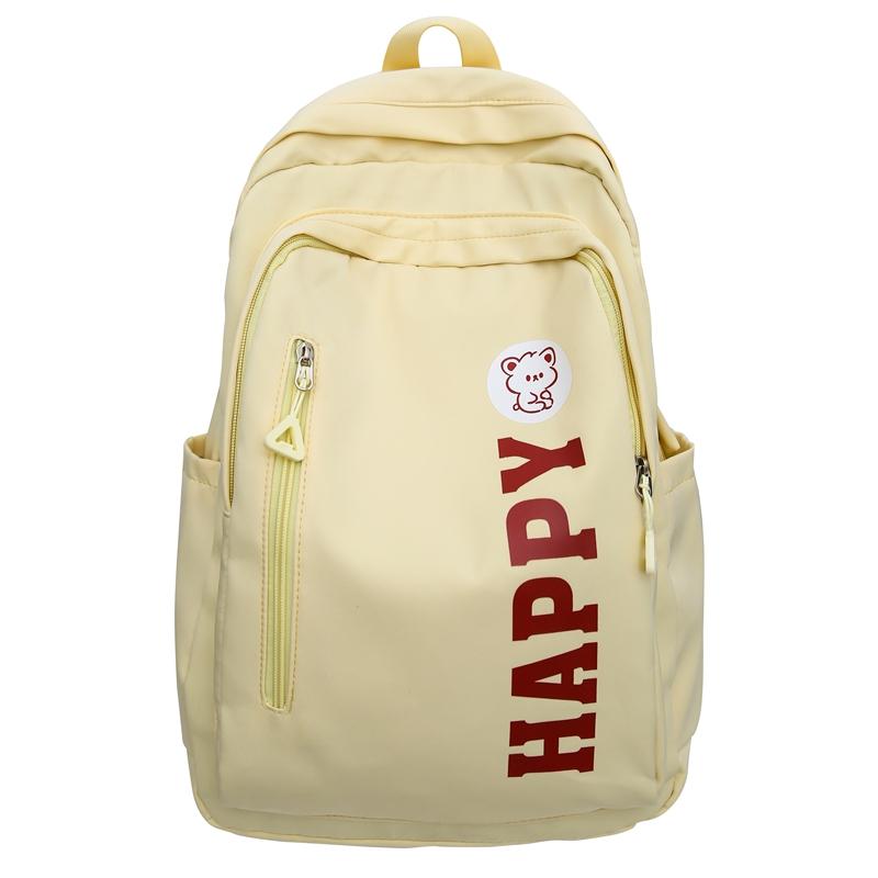 College Style Backpack Large Capacity Letter Printed Backpack Campus Student School Bag