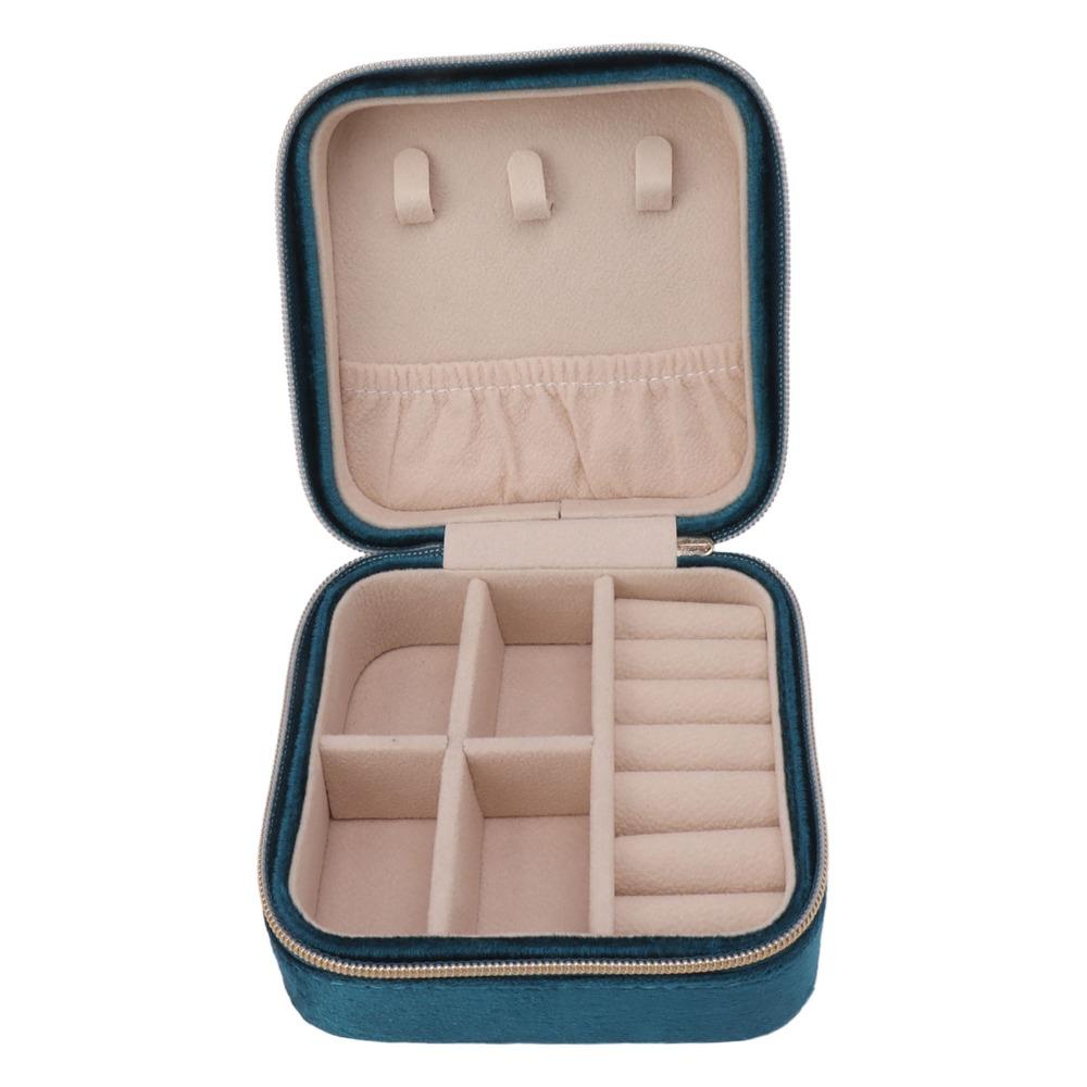 Jewellery Holder 2 Layer Design Velvet Jewelry Box Soft Velvet Portable Storage Case Compact Elegant Velvet Case Travel Use