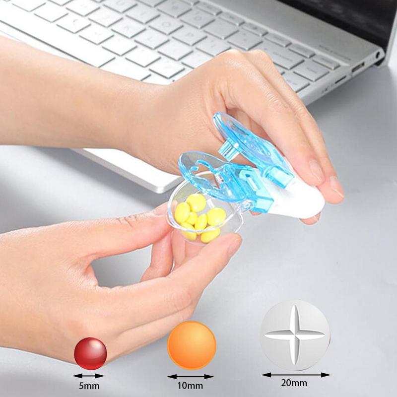 Pill Puncher Tool Tablets Pills Blister Pack Opener Pill Dispenser Storage Box Pill Case No Contact Easy To Take Out Pills