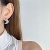 Elegant Irregular Copper Zircon C-Shaped Stud Earrings: Fashionable & Luxurious Women's Accessories