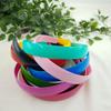 Vivid Color Plain Glossy Plastic Headbands, 10 Pieces, 1 Set