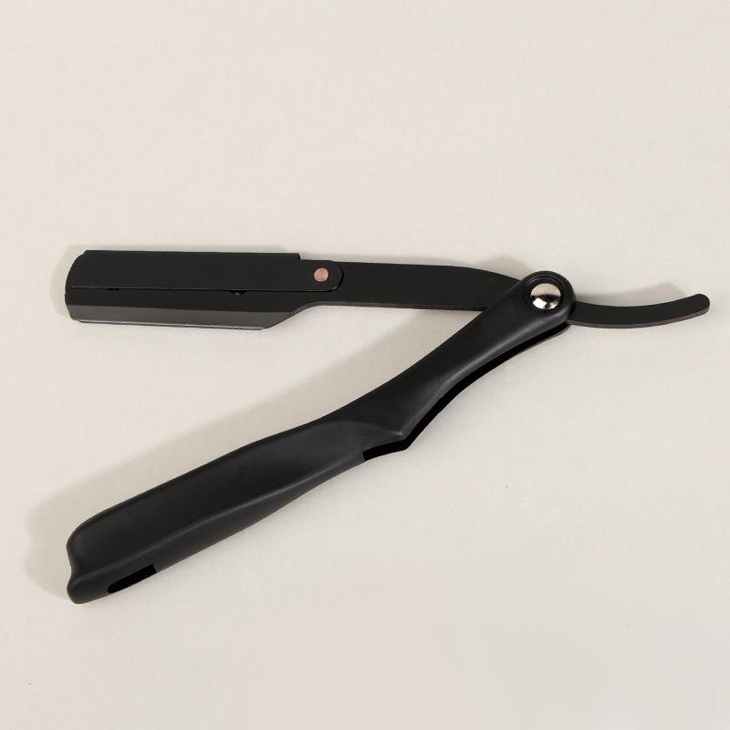Leichtes Rasiermesser Klassische Friseur-Pflegewerkzeuge Kunststoffgriff Edelstahl Single-Edge Klingenkopf Rasierhobel