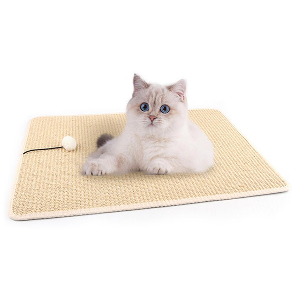 Cats Scratch Board with Plush Ball Toy Replacement Pad Wear Resistant Furniture Protector Scratch Board for Cats Play